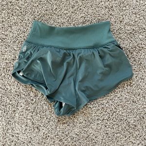 Green free people shorts, size medium